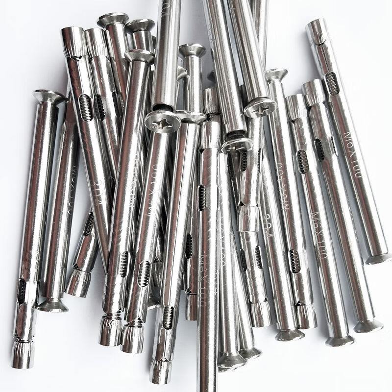 304不锈钢十字沉头内膨胀螺丝顶爆拉爆断桥铝门窗安装螺丝m6加长 m6*