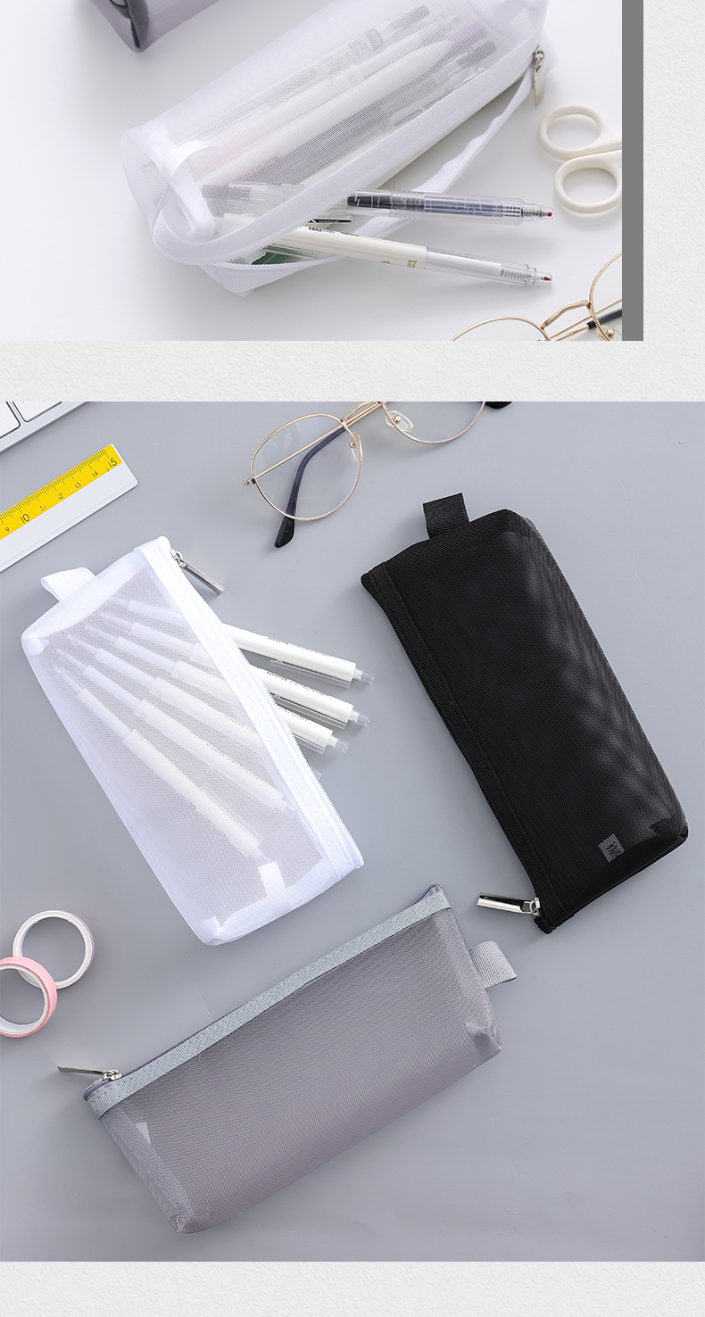 考试专用初中生文具拉链袋高考中考韩国小清新ins潮高可平摊四角款