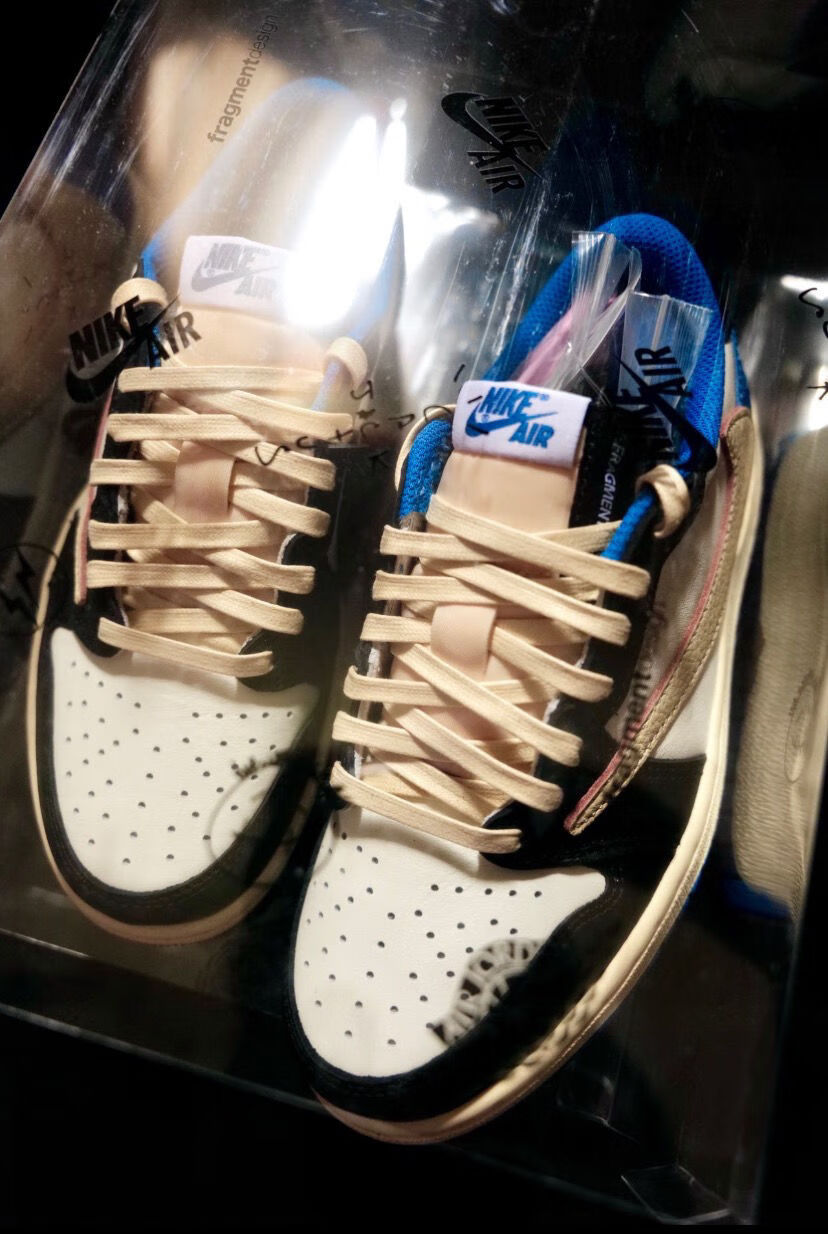 莆田纯原 ts藤原浩闪电倒钩白蓝黑深棕休闲低帮板鞋dm7866-14 倒钩白