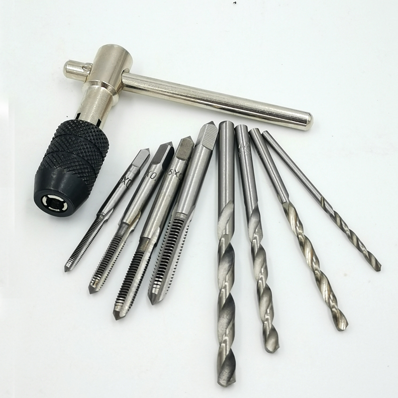 工具手动板牙套装螺丝开牙攻丝器丝攻钻头 6件套丝锥套装【图片 价格