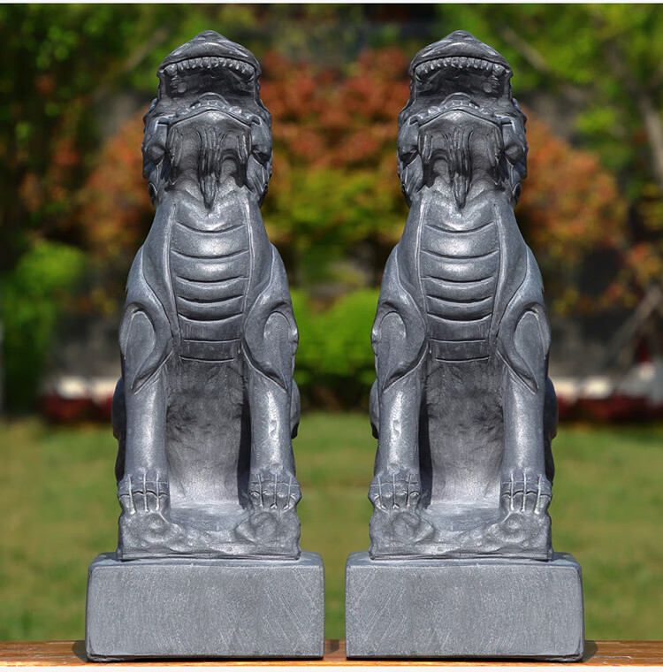 石头石雕望天吼青石朝天吼独角兽石吼摆件望君归蹬龙石雕 长12宽8高20