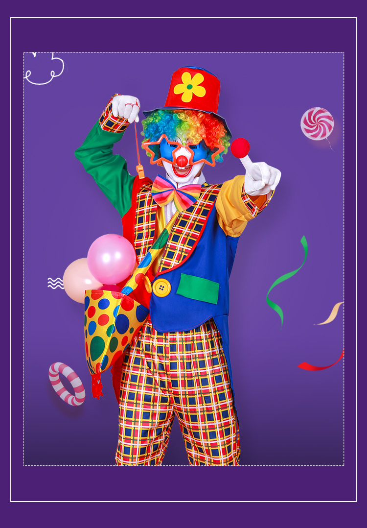 大人男衣服女化装舞会演出服饰套装全套舞台表演道具燕尾服小丑装s码