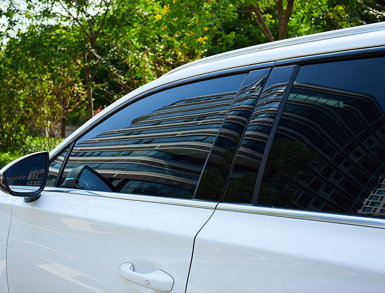 汽车黑色上窗亮条改装黑武士边框装饰条防刮镀铬黑色镜面车窗饰条