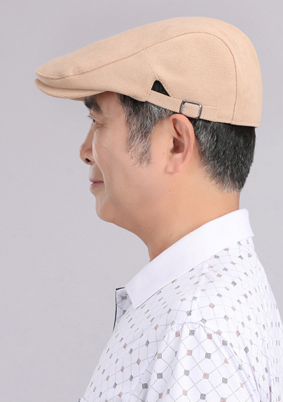 中老年人帽子男鸭舌帽透气老人爷爷前进帽夏天男士爸爸帽薄焦糖色可