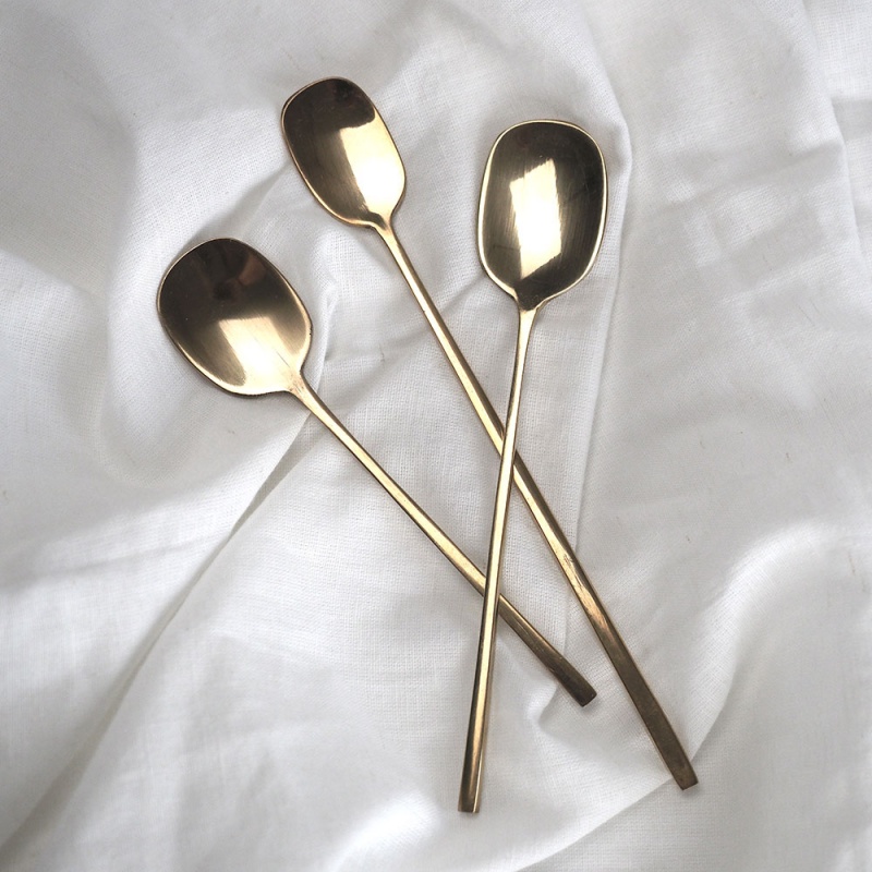 冰淇淋勺手工黄铜 搅拌勺甜品勺长勺小勺 现货冰淇淋挖球器 请细心