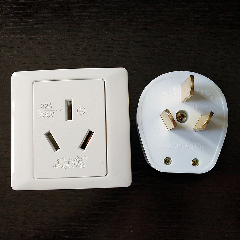 32a安三孔插座三脚插头86型空调插座热水器大功率墙壁插座25032a插座