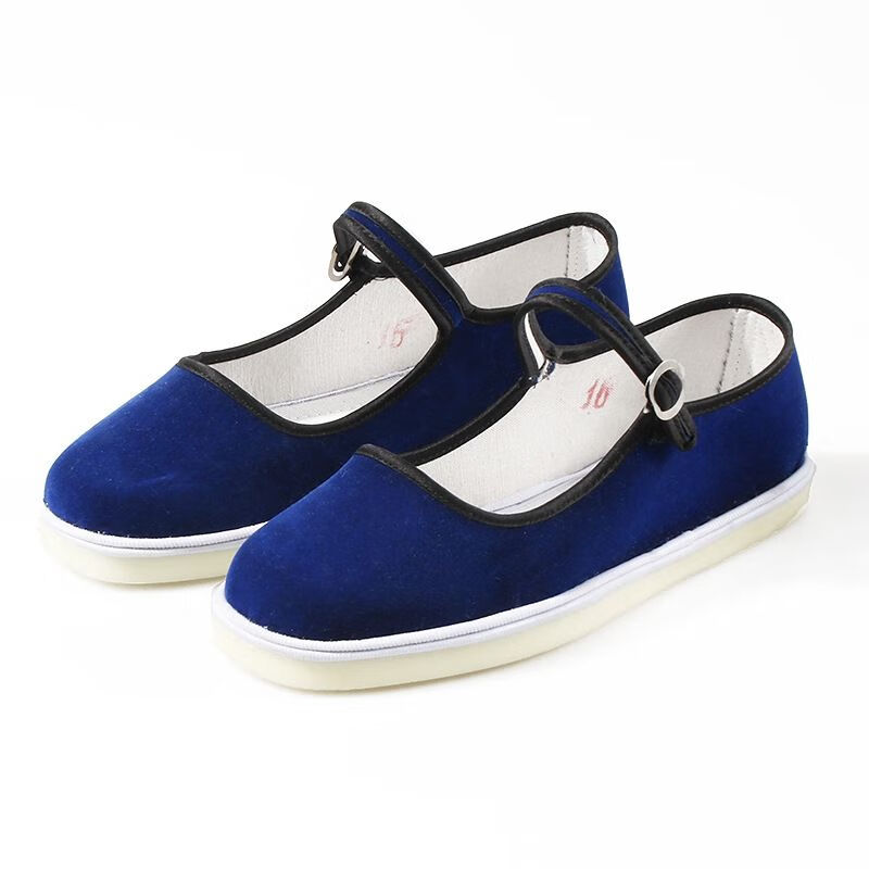 方口鞋女平底老北京布鞋款千层底黑色方口手工鞋开车单鞋春秋妈妈