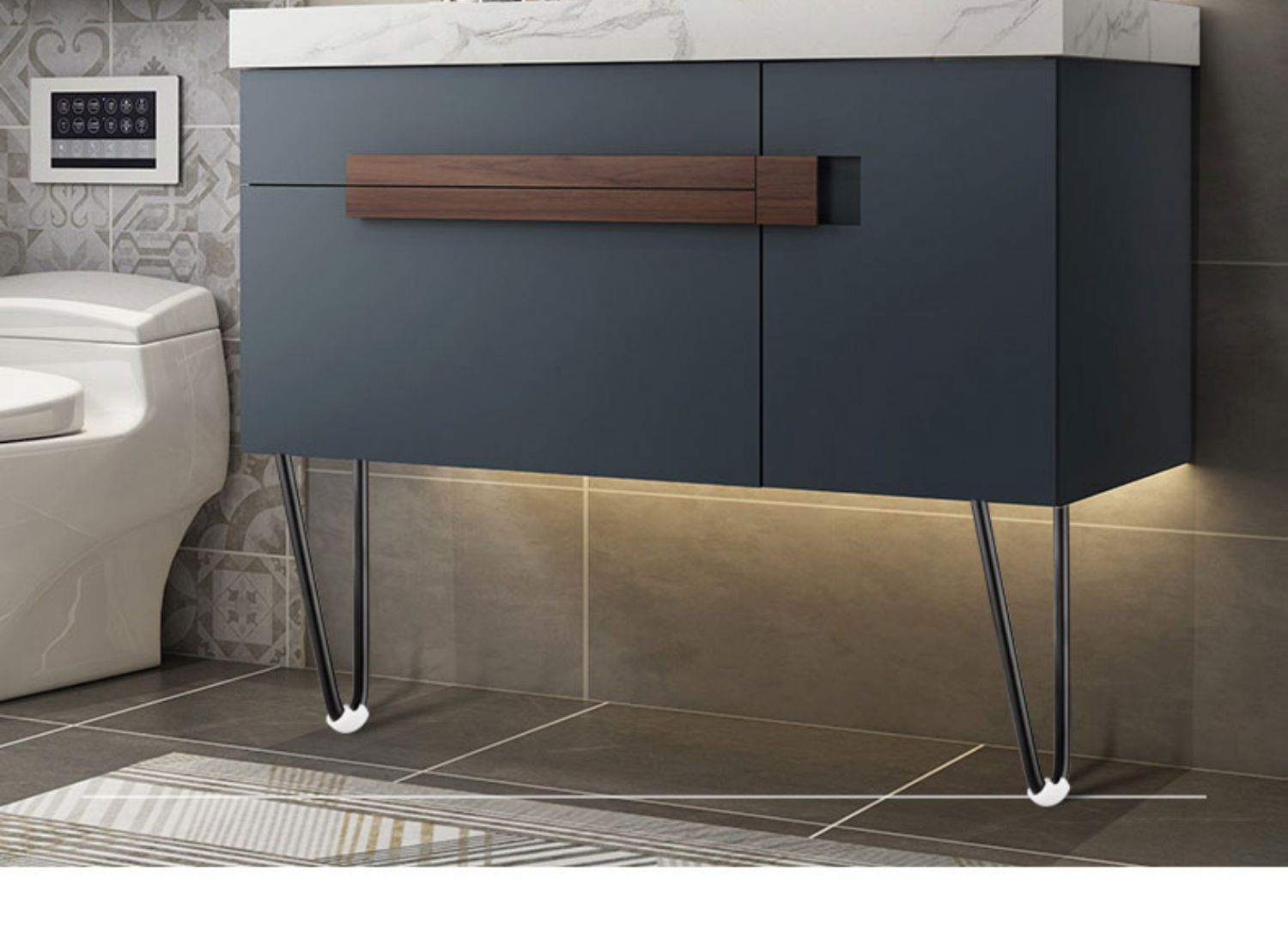 加厚金属浴室柜脚支撑腿电视柜脚家具沙发脚腿茶几脚橱柜柜脚床脚黑色