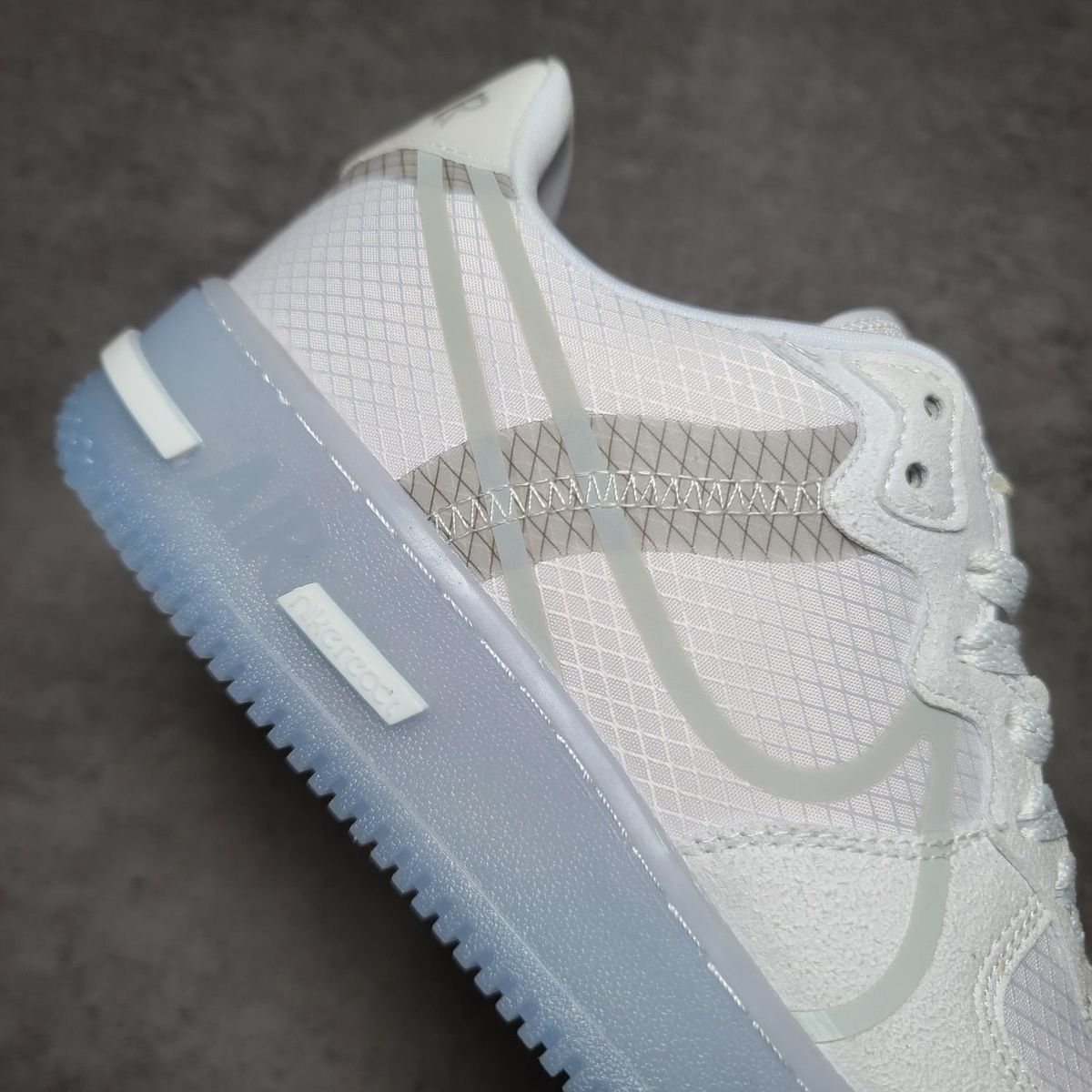 耐克af1 空军一号白骨冰块解析冰蓝低帮运动休闲滑板鞋男sifbey 白色