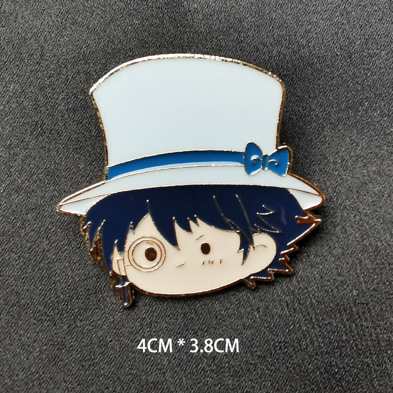 新品日系侦探柯南周边徽章怪盗基德金属胸针男女情侣礼物 灰原哀q版