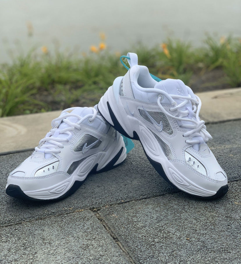 m2k增高联名白黑橙百搭纯原黄绿男女情侣休闲运动跑步老爹鞋 m-白橙