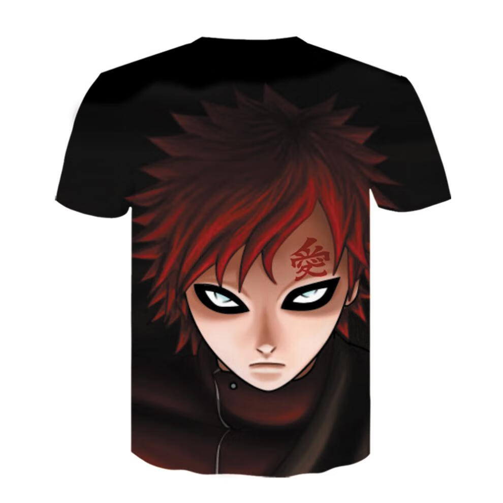 t恤短袖火影忍者周边半袖体恤休闲宽松大码肥佬485我爱罗8590kgxxl