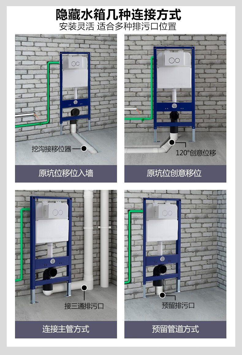 科勒带排污管马桶安装图片