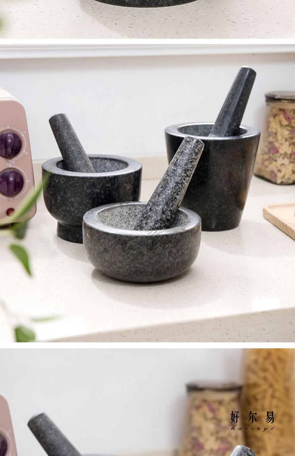 手动农村老石臼蒜缸子捣蒜器纯石头的家用天然石老式捣药罐蒜臼子