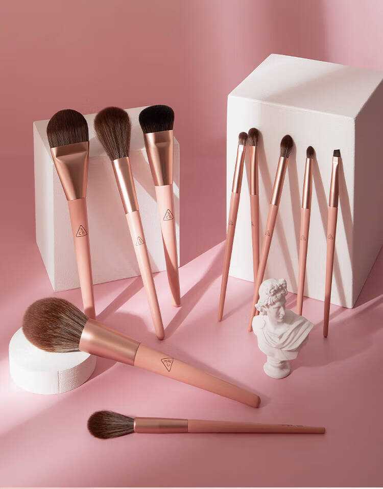 3ce化妆刷朝阳玫瑰 10支套装粉底子化妆神器 朝阳玫瑰配网沙包 其它