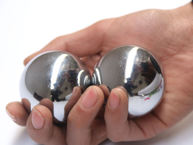 铁球手球不锈钢健身球实心手玩中老年人保定钢球转健康手握盘 直径53