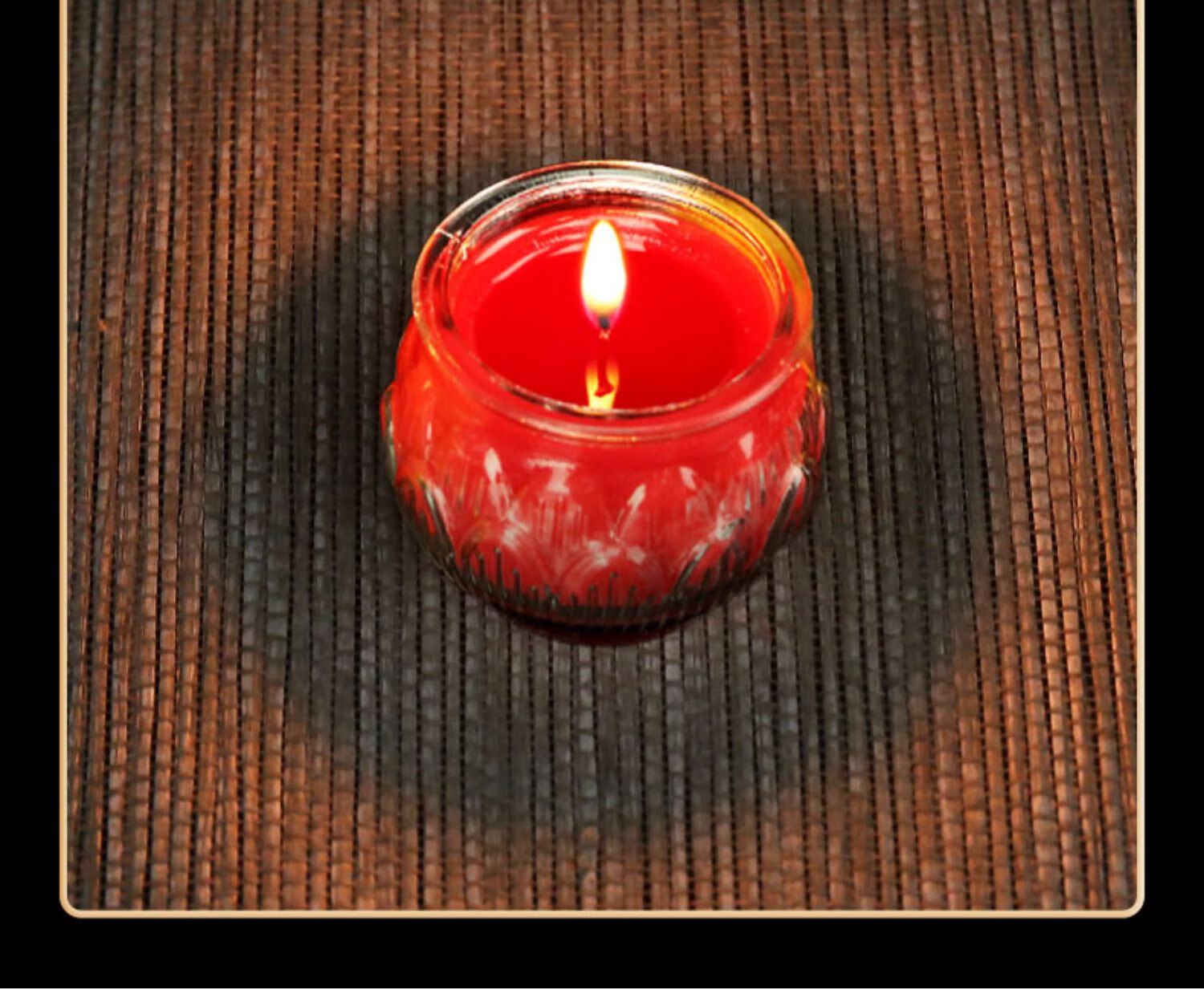 24小时酥油灯平口莲花酥油蜡烛供佛灯家用寺庙天然植物酥油长明灯红色