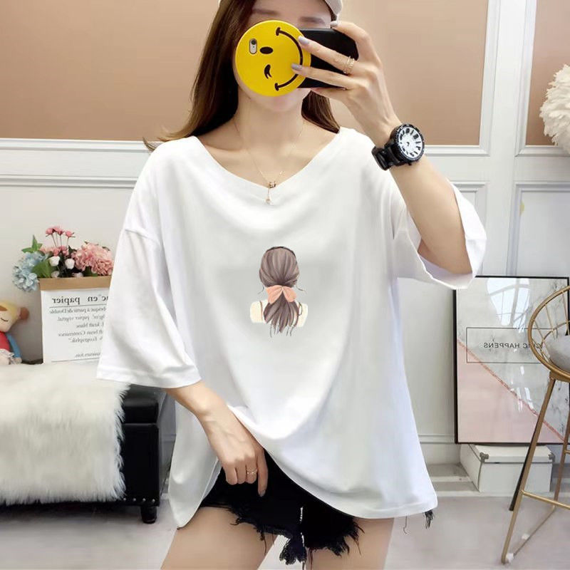 衣服女夏天的肥胖女生大码显瘦夏季薄款雪纺短袖t恤衫韩版特大码300斤