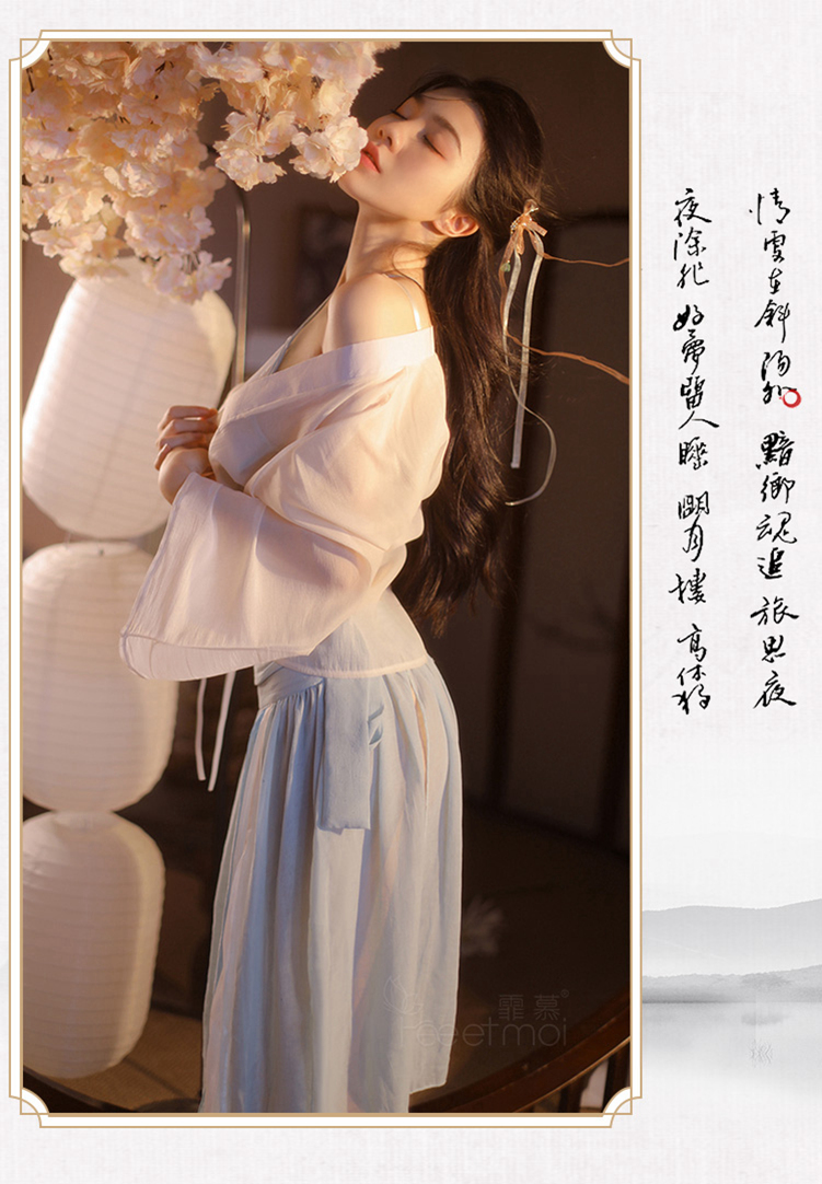 惠利得 古风情趣汉服q趣内衣肚兜激情套装性暗示睡衣女性惑纯欲制服