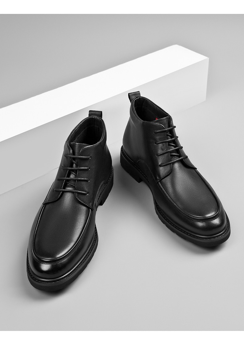 奥康皮鞋男士正装鞋2021新品高帮休闲鞋商务男鞋百搭鞋子黑色41