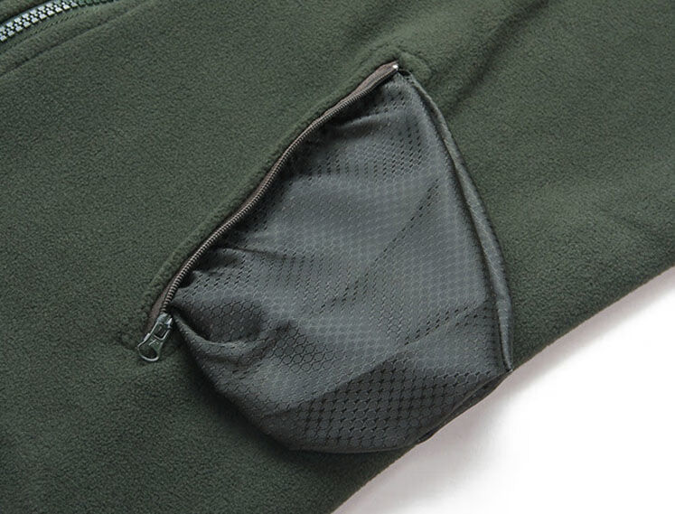 雀王抓绒绒背心防寒马甲07背心涤纶棉抓绒爸爸坎肩绿色1658488