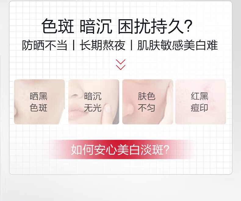 薇诺娜（WINONA）光透皙白淡斑面膜 25ml*6片【效期剩余6个月至12个月】 1盒