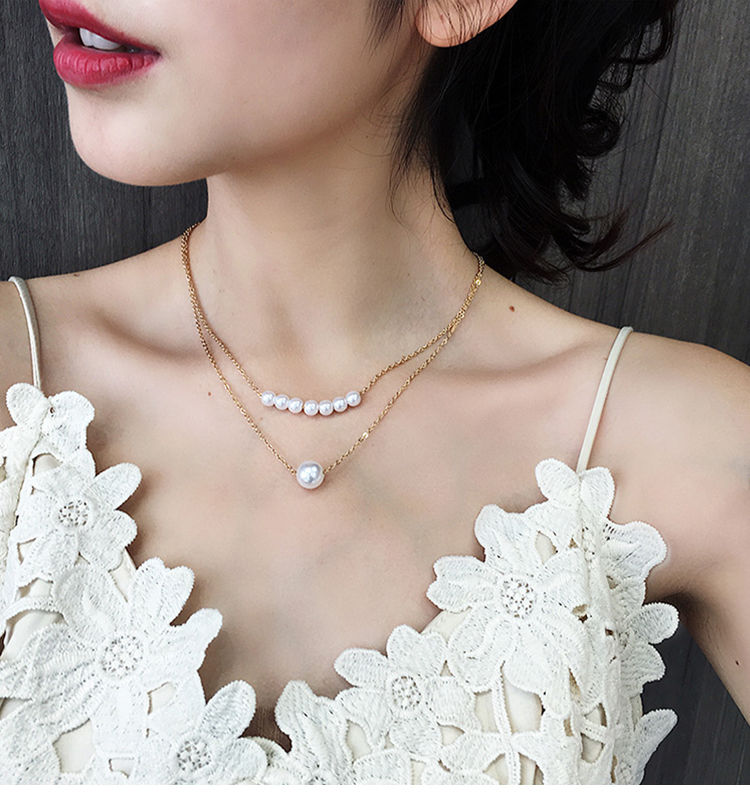 滴滴酷酷双层合金项链女韩国脖子饰品网红颈带学生颈链简约项圈短款