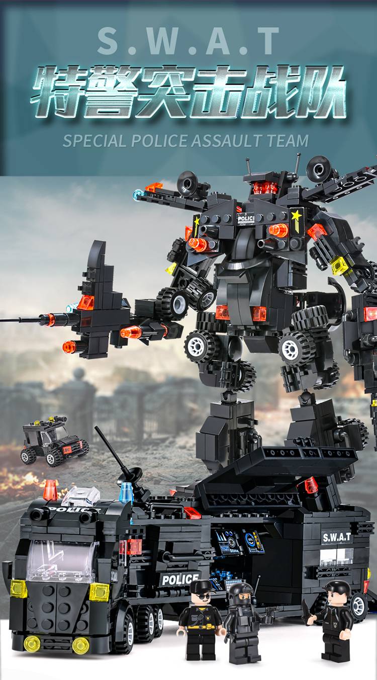 [bo/ti] 积木拼装玩具男孩子10岁儿童智力小颗粒圣诞汽车拼图系列8