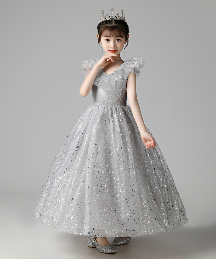 钢琴演奏礼服女大童独唱蓬蓬裙高端儿童主持人演出服小女孩公主裙花童