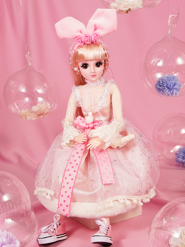 芭比娃娃60厘米衣服60厘米彤乐芭比娃娃衣服玩具可穿脱的公主裙换装