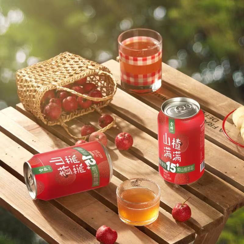 山姆山楂汁 山姆会员店金晔山楂满满山楂汁鲜果汁山楂饮料310ml 6罐