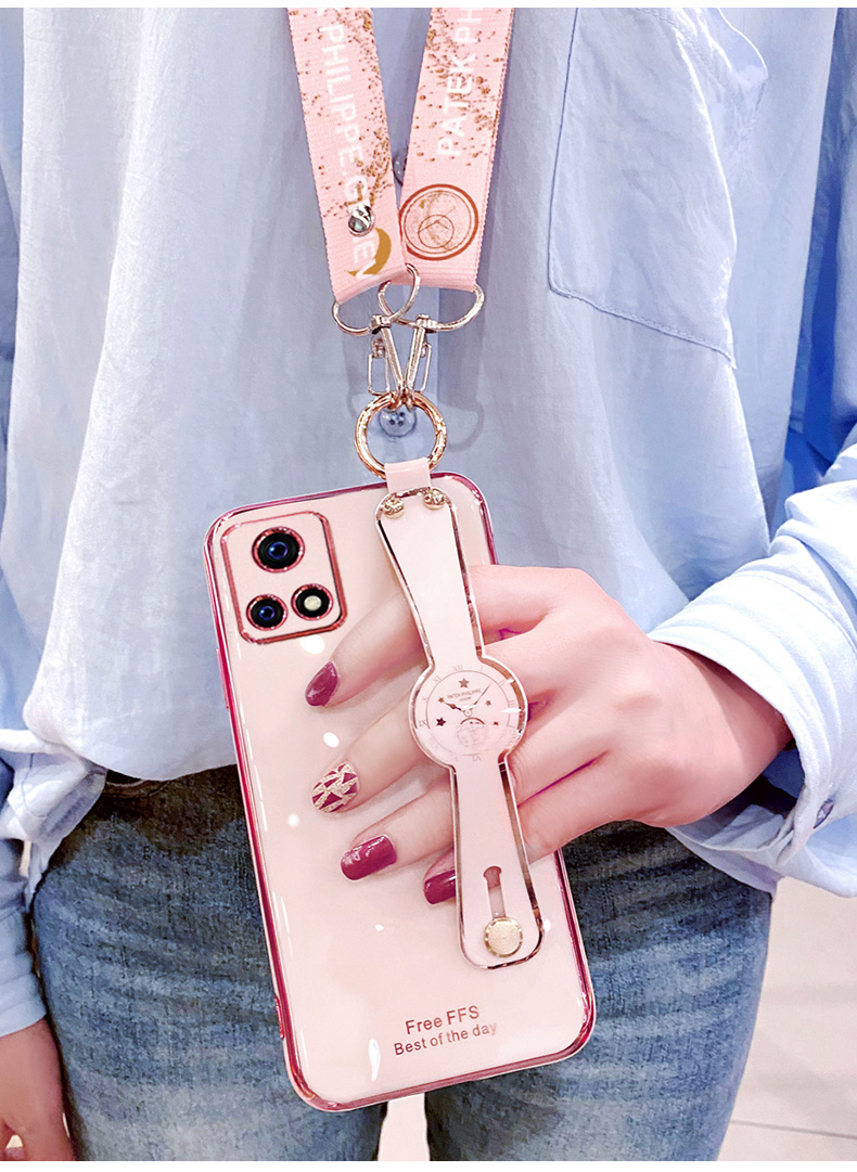 优蕾丝 vivoiqoou3手机壳iqoou3x标准版保护5g硅胶套腕带斜挎挂绳v