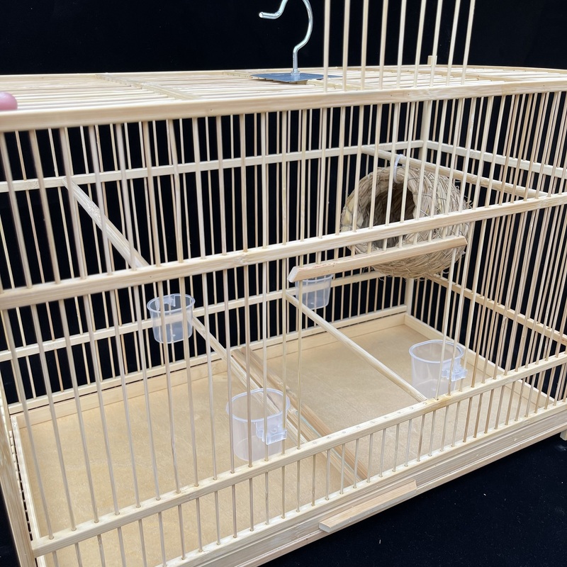 玉鸟文鸟繁殖笼竹制大号新款鸟笼绣眼黄雀竹笼繁殖鸟笼配件 60*30*30