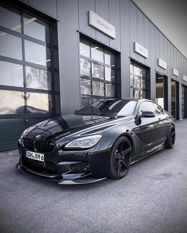 适用于f06 f13宝马6系改装m6前杠包围碳纤维v款前唇侧裙后唇尾翼 小v