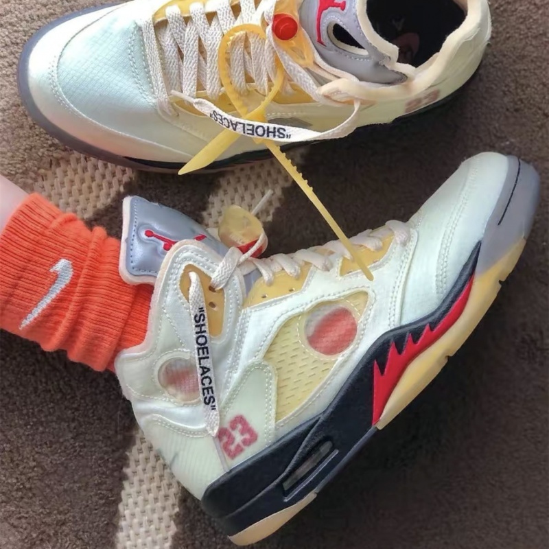 耐克nike品质莆田aj官网aj5白蝉翼大码詹姆斯篮球鞋韩版鞋气垫鞋