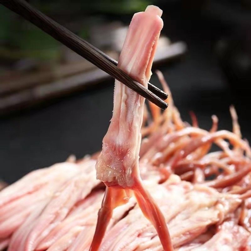 国产新鲜大个鸭下巴带鸭舌生鲜鸭舌鸭下颚卤货鸭头批发 新鲜鸭下巴(带