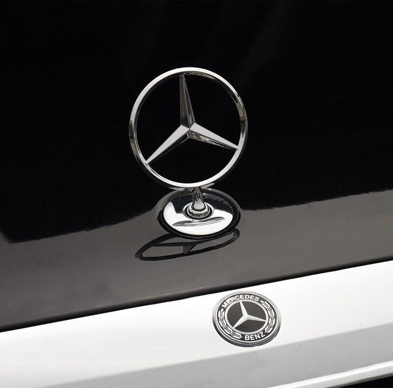 奔驰车标引擎盖标立标c180c200e200e260ls300s350奔驰原厂标原厂款s级