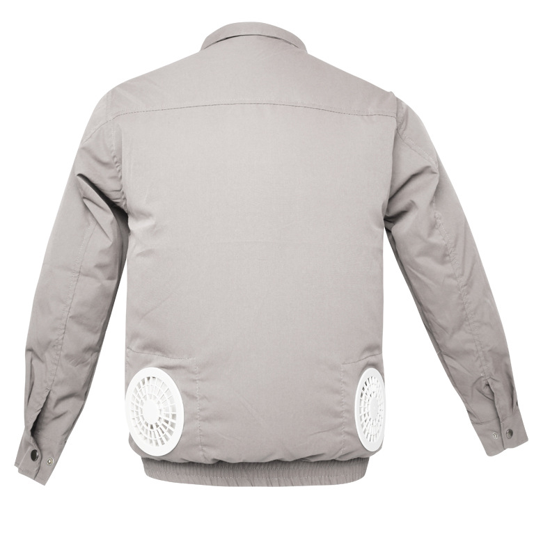 路晓云夏季男降温空调服充电制冷电焊工劳保工人工地工作服带风扇的