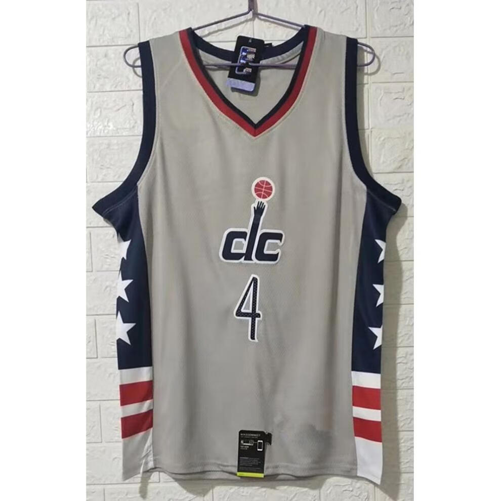 奇才队4号拉塞尔威斯布鲁克球衣 westbrook 城市版灰色定制篮球服