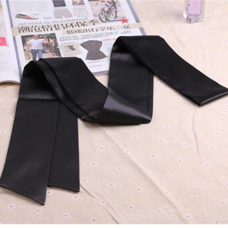 牛仔裤腰带女装饰配裙子时尚雪纺黑色布料裤带布条带丝绸米白色180cm