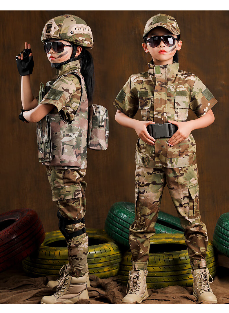 儿童军装夏令营迷彩服儿童套特种兵装夏季男童夏令营小学生拓展训练