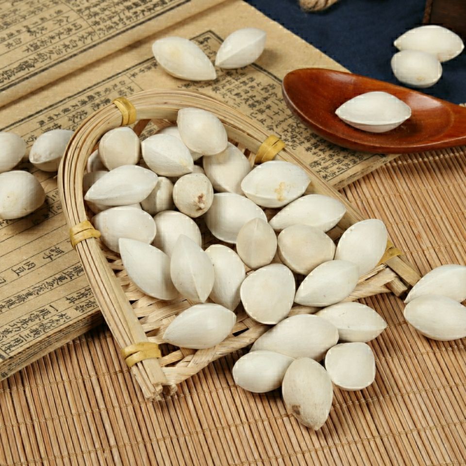 6015啡晨 中药材 白果 生白果 干白果 白国恩 银杏果100克 带壳