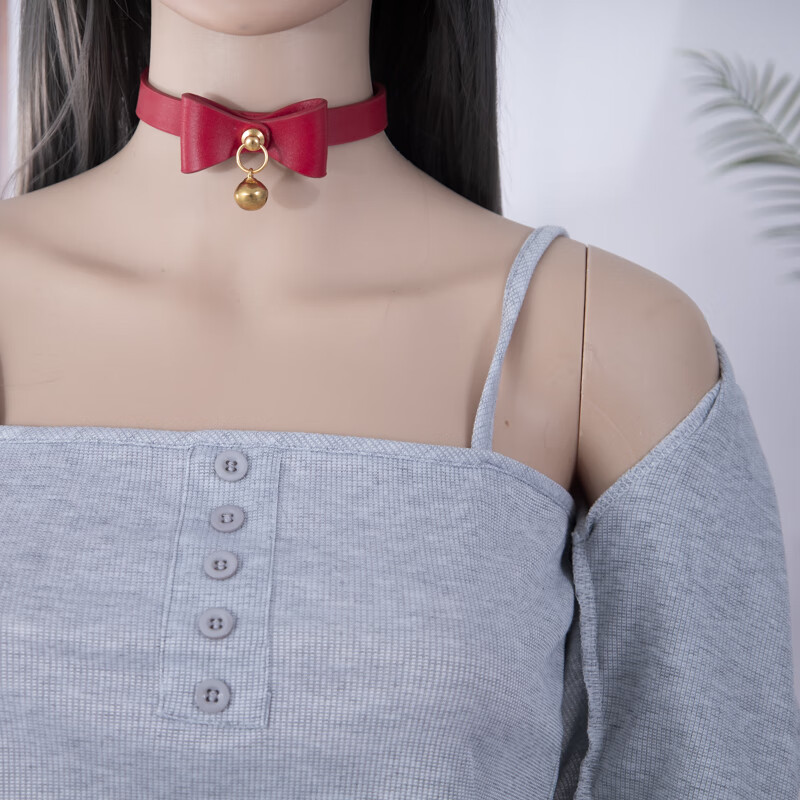 smko项圈女m定制刻字人用人戴真皮狗奴外出皮质可调节女生脖子颈五金