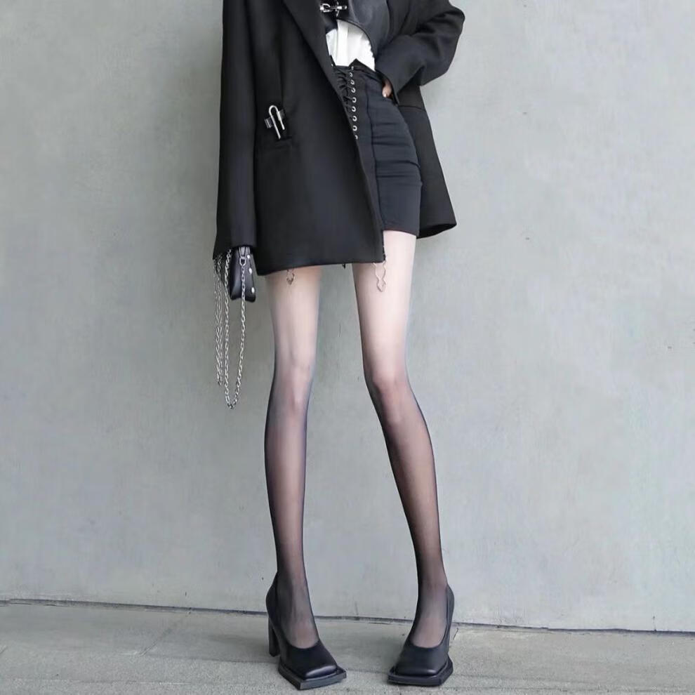 【丝袜美腿】2022年手撕渐变袜春夏二次元朋克连裤袜丝袜ins 星空蓝