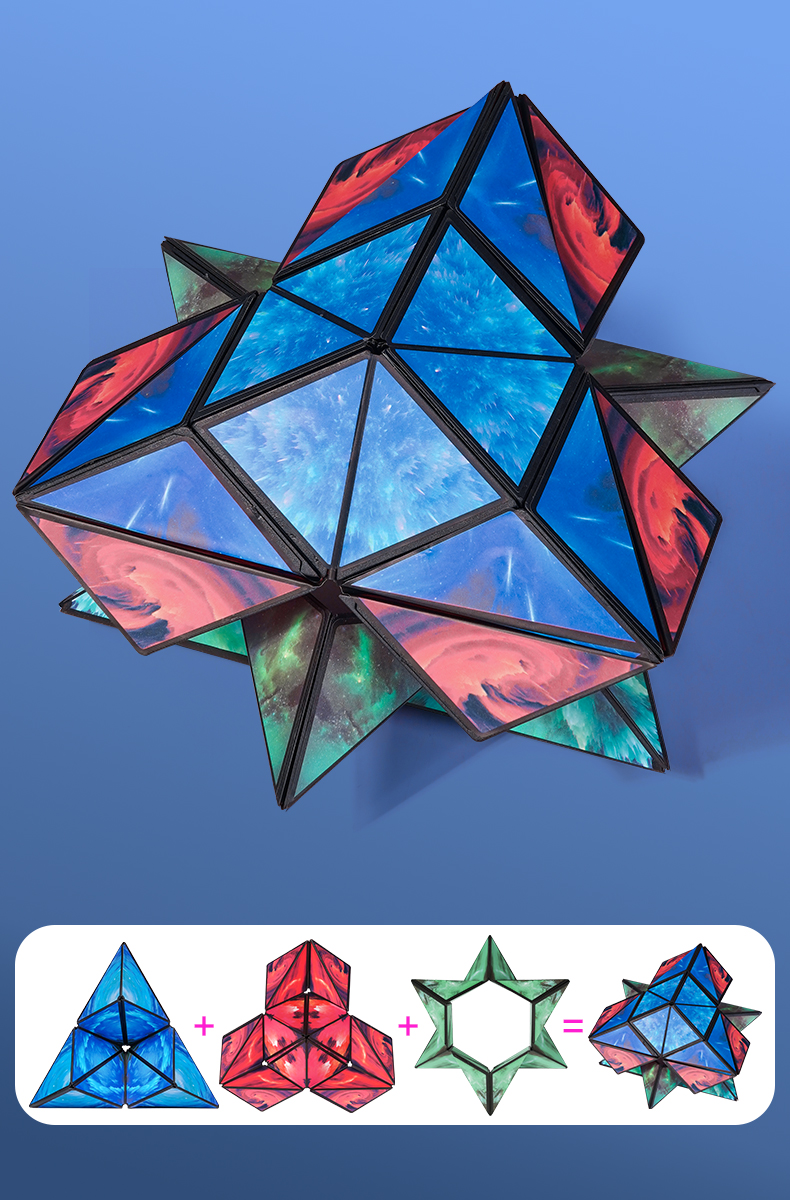 几何磁铁三阶四异形块力儿童开发 第3代强磁-3d立体魔方【森林绿】