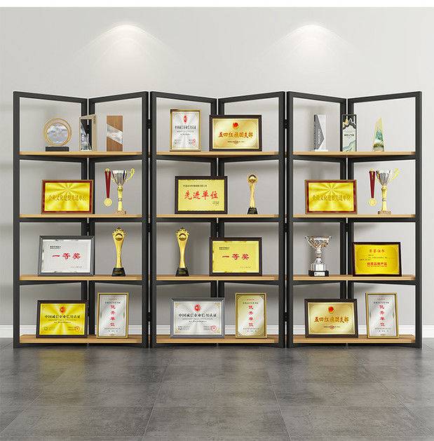 荣誉证书展示柜 荣誉墙展示柜公司办公室证书陈列展示架奖状奖杯奖牌