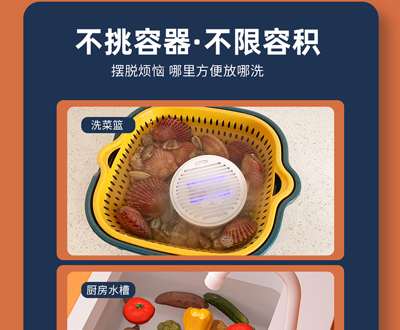 卫莱仕食材净化机德国洗菜机水果肉类蔬菜清洗机家用食材净化器去农残