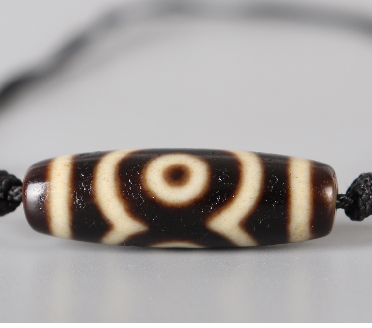 原矿西藏莲花三眼天珠锁骨链 藏传天珠项链吊坠 男女情侣饰品【图片