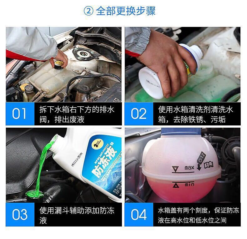 汽车防冻液冷却液小轿车货车柴油车汽油车绿色红色4公斤20度防冻液