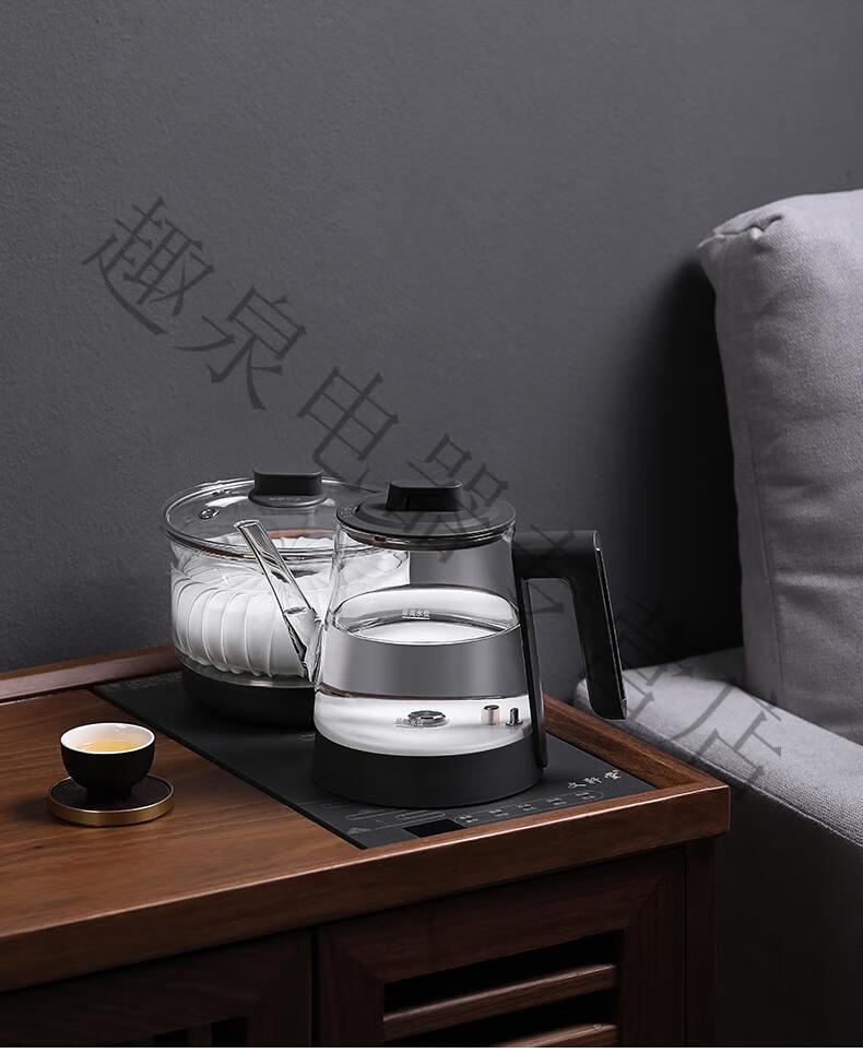 全自动底部上水壶电热烧水壶泡茶桌嵌入式抽水一体机茶台泡茶专用mi